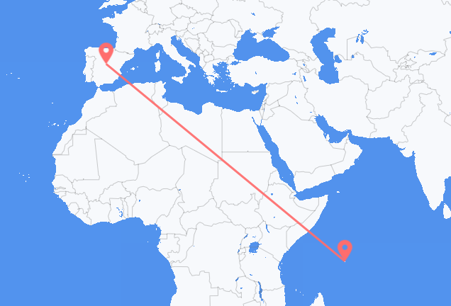 เที่ยวบินจาก Mahé ไปยัง มาดริด