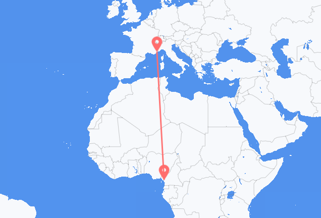 Flyg från Douala till Nice