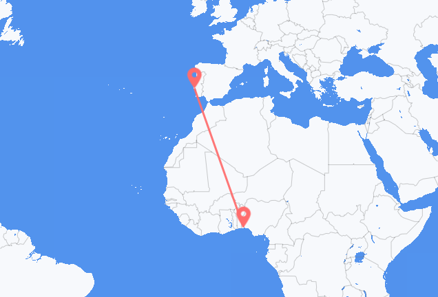 라고스 출발, 리스본 도착 항공편