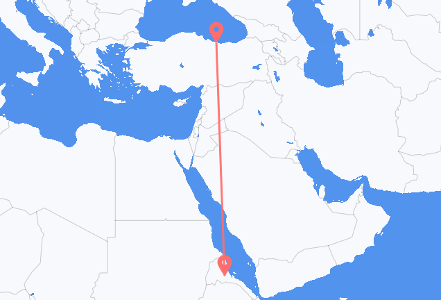 Vuelos de Asmara a Ordu