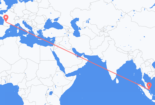 싱가포르 싱가포르에서 출발해 프랑스 베르주라크에게(으)로 가는 항공편