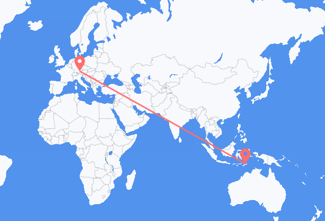 Flyg från Dili till München