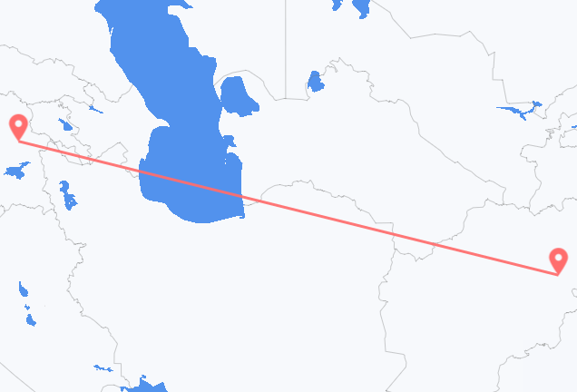 Flüge von Kabul, Afghanistan zu Ağrı merkez, die Türkei