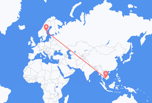 Flyrejser fra Phnom Penh til Sundsvall