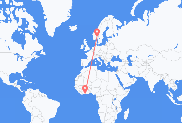 Vols d’Abidjan pour Oslo