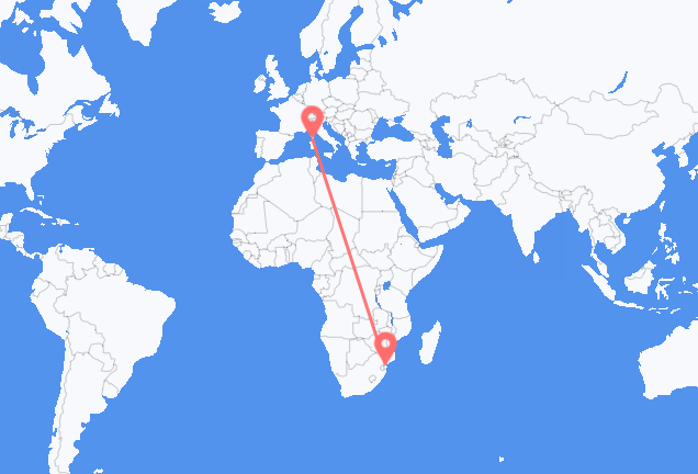 Flug frá Maputo, Mósambík til Figari, Frakklandi