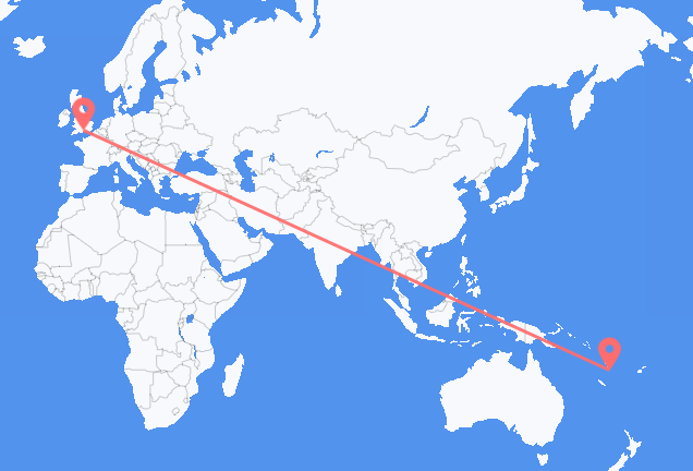 Flyg från Port Vila till Southampton