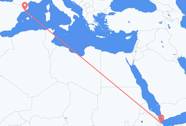 Flyg från Balbala till Barcelona