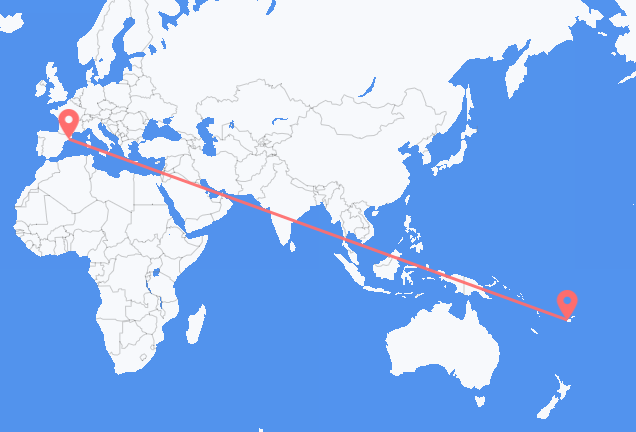 Flyreiser fra Nadi, til Barcelona