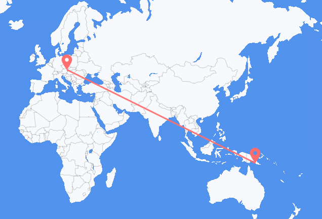 Vols de Port Moresby pour la Vienne