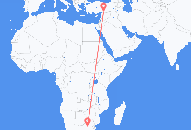 Рейсы из Йоханнесбурга в Газиантеп