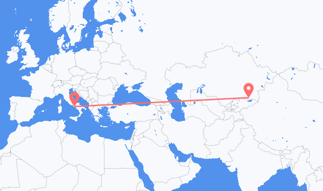 Flyreiser fra Almaty, til Napoli