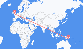 Vols de Papouasie-Nouvelle-Guinée vers le Pays de Galles