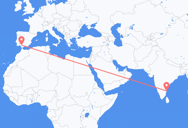 Vols de Chennai pour Séville