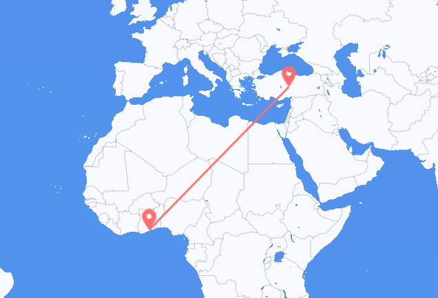 Flyg från Accra till Kayseri