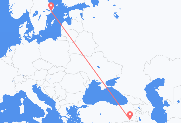 Flüge von Şırnak, nach Stockholm