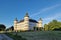 photo of Skokloster castle illuminated by the setting sun Sweden.