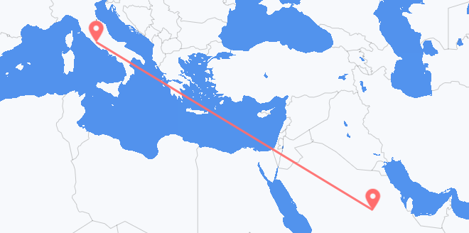 Loty z Arabii Saudyjskiej do Włoch