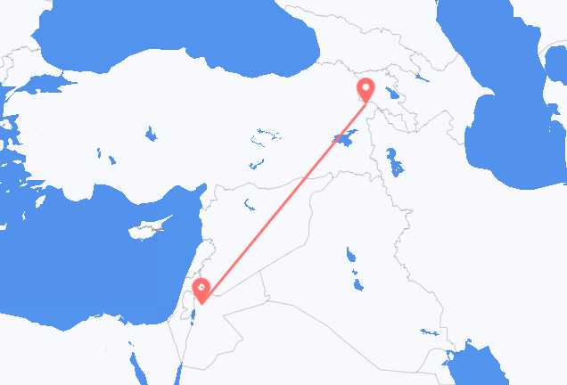 Vluchten van Amman naar Iğdır