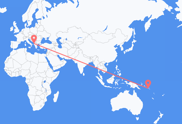 Flyrejser fra Honiara til Tirana