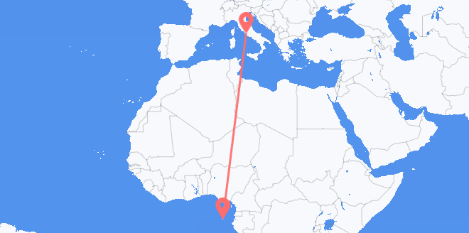 Voli di São Tomé e Principe Per l'Italia