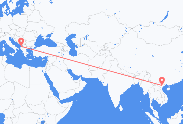 从河內市飞往地拉那的航班