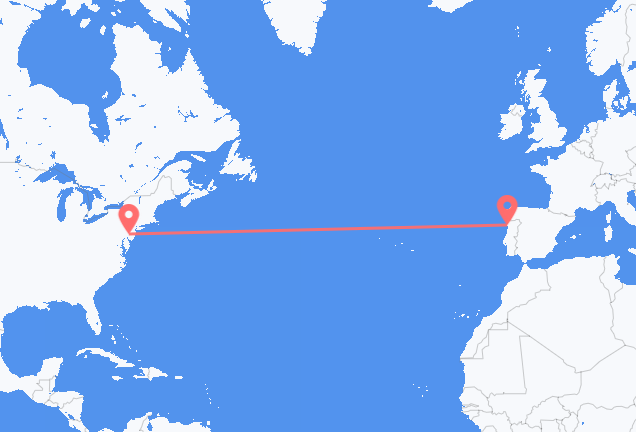 Voos do norte da Filadélfia para o Porto