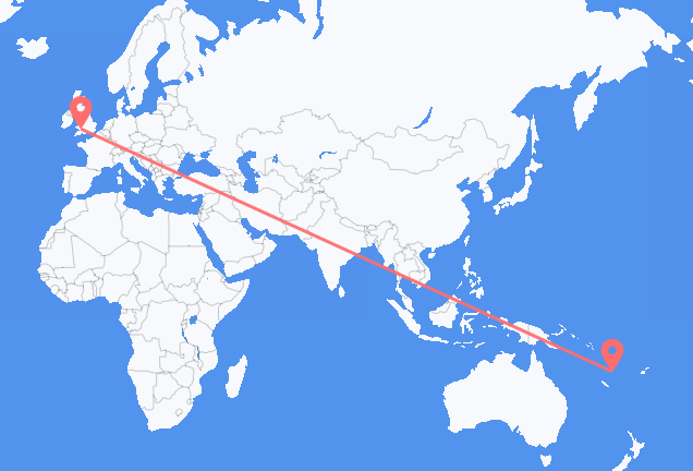 Flyg från Port Vila till Cardiff