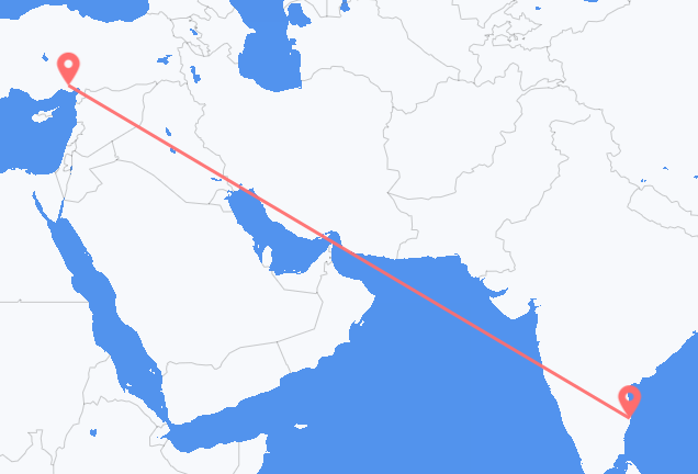 Flüge von Chennai, nach Adana