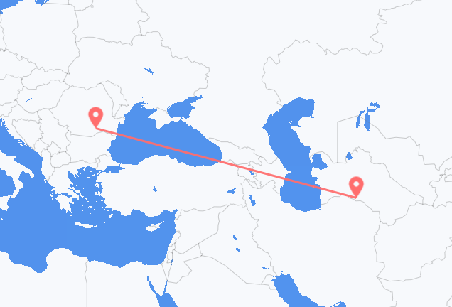 Flyrejser fra Asjkhabad til Bukarest