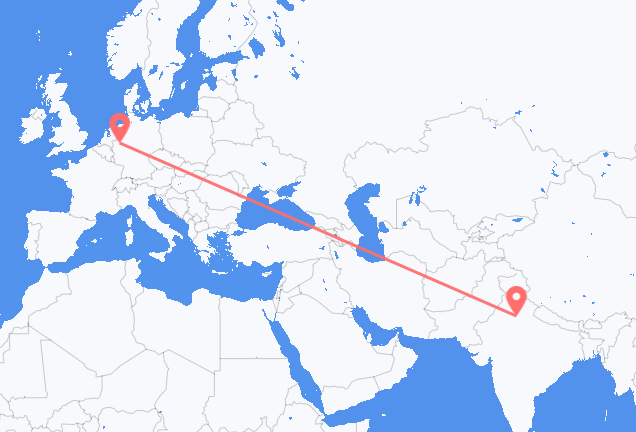 뉴 델리 출발, 도르트문트 도착 항공편