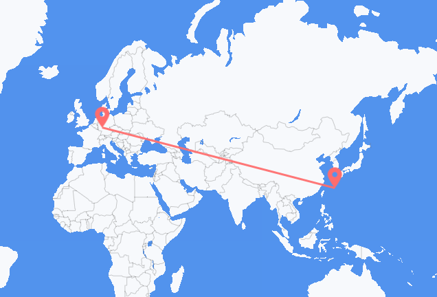 Flyrejser fra Okinawa til Frankfurt