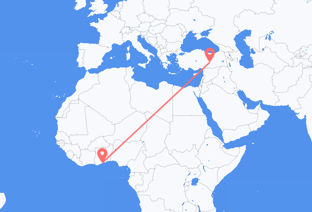 Flyg från Accra till Malatya