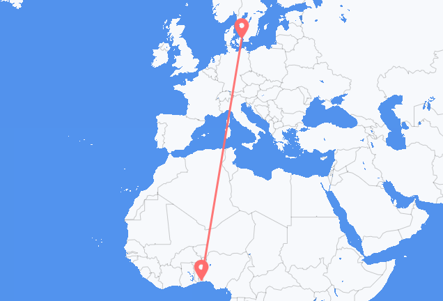 Flyrejser fra Cotonou til København