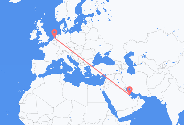 Vluchten van Bahrain Island naar Amsterdam