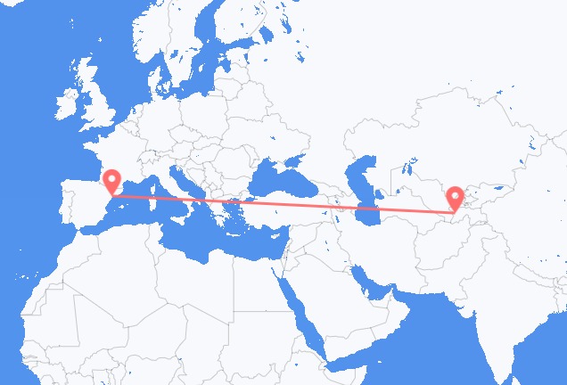 Flug frá Dushanbe til Reus