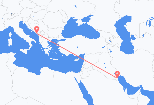 Vuelos de Ciudad de Kuwait a Tivat