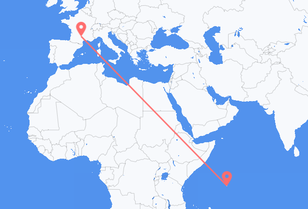เที่ยวบิน จาก Mahé, เซเชลส์ ไปยัง Rodez, ฝรั่งเศส