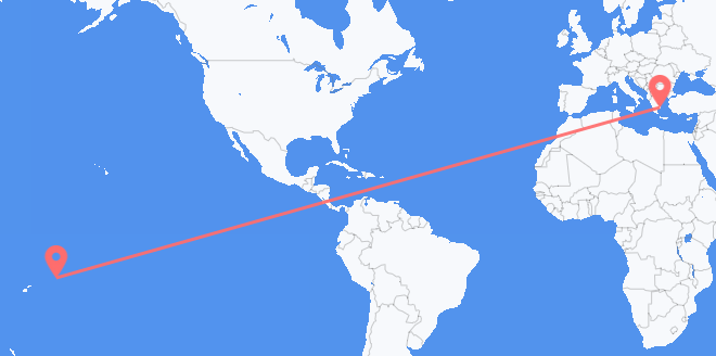 Vluchten van Wallis & Futuna naar Griekenland