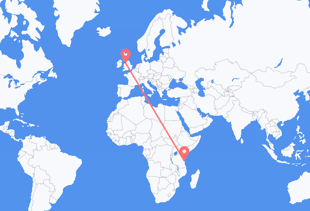 Vuelos de Dar es-Salaam a Liverpool