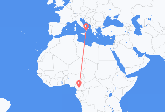 Flyg från Yaoundé till Lamezia Terme