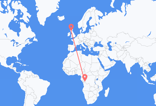 Flüge von Kinshasa, nach Glasgow