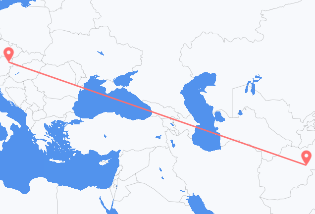 Flüge von Kabul, nach Wien