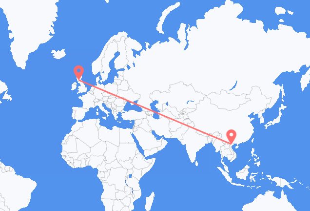 하노이 출발, 글래스고 도착 항공편