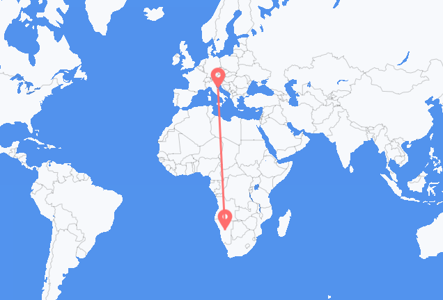 Flyrejser fra Windhoek til Ancona