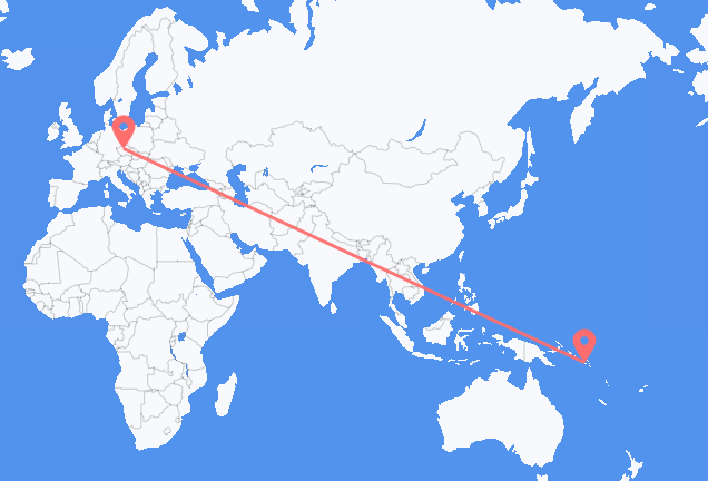 Flyrejser fra Honiara til Prag