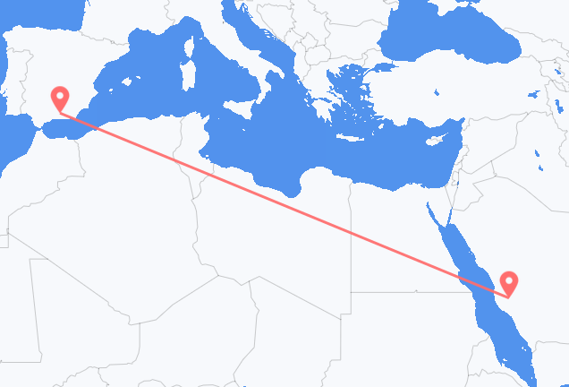 เที่ยวบิน จาก Ta if, ซาอุดีอาระเบีย ไปยัง กรานาดา, สเปน