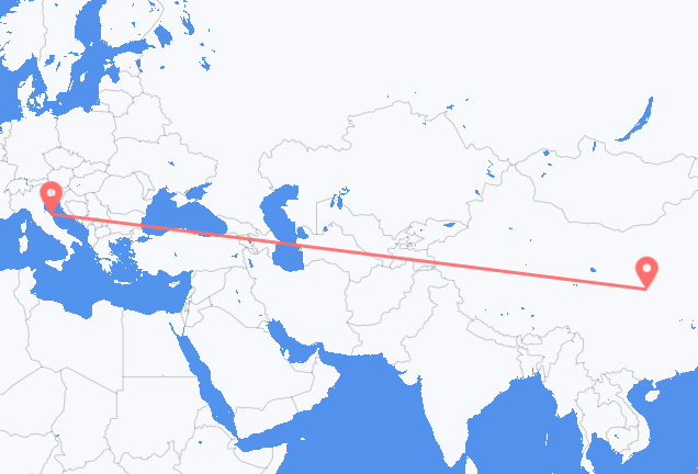 Flüge aus Xi'an, China nach Ancona, Italien