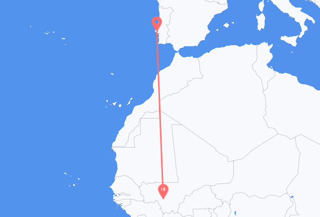 Flug frá Bamako til Lissabon