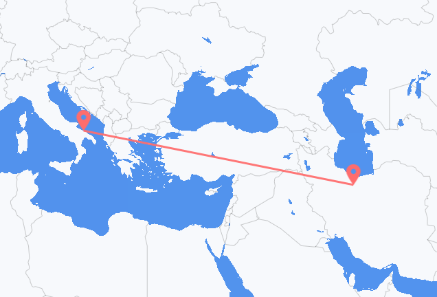 Vols de Téhéran pour Bari